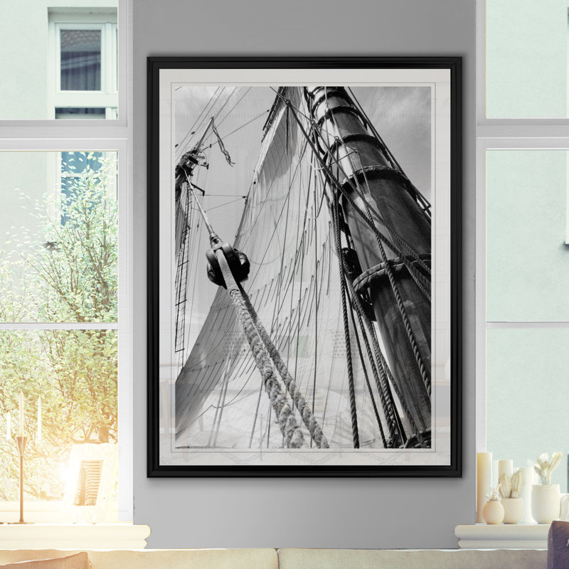 « set voile iii », reproduction sur toile, H 22,5 po x l 30,5 po x P 1,5 po, Noir