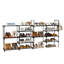 Rangement à chaussures double rangée 9 couches avec poignées en fer non tissé, tapis en PP, plastique 33,74 x 11,73 x 62,20 po-1051065304