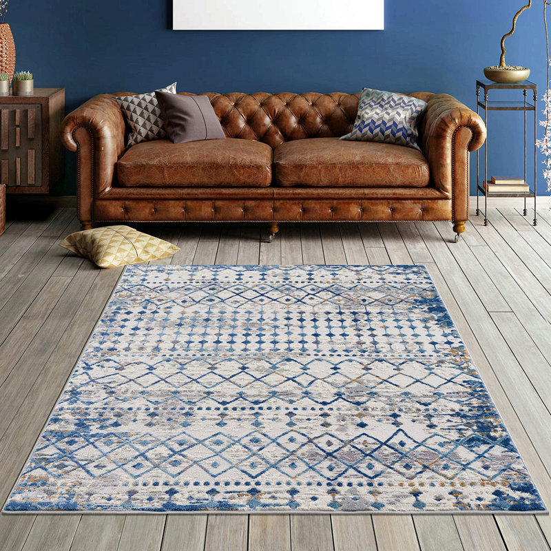 Moroccan Global Woven Area Rug, Rectangle 6'6" x 9'