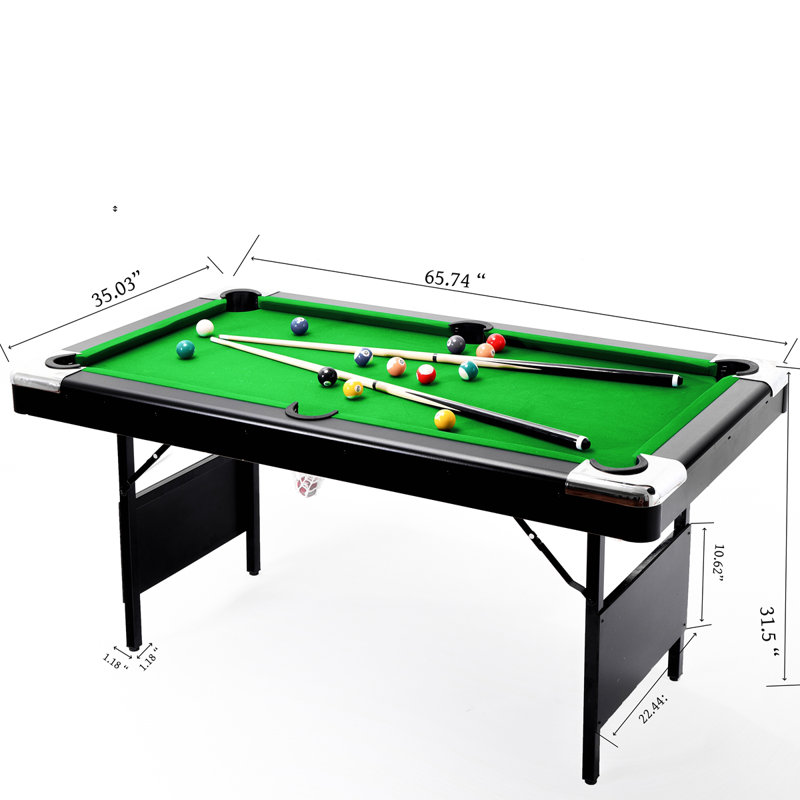 Streamdale 5.5ft Black and Green Foldable Billiard Table