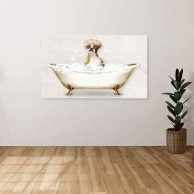 "Bath Dogs I" par Conrad Knutsen, reproduction sur toile