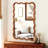 Natural Wood Color Wavy Rectangle Solid Wood Frame Decorative Mirror,For Bedroom, Bathroom, Living Room, Entryway-1686799685-1688807624