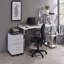 Bureau d'écriture blanc et chrome-1860599038