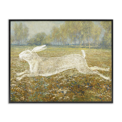 Impression impressionniste, lièvre, estampe numérique par Daphne Polselli