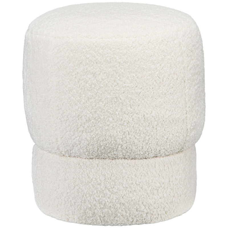 Repose-pieds rond avec repose-pieds en tissu polaire