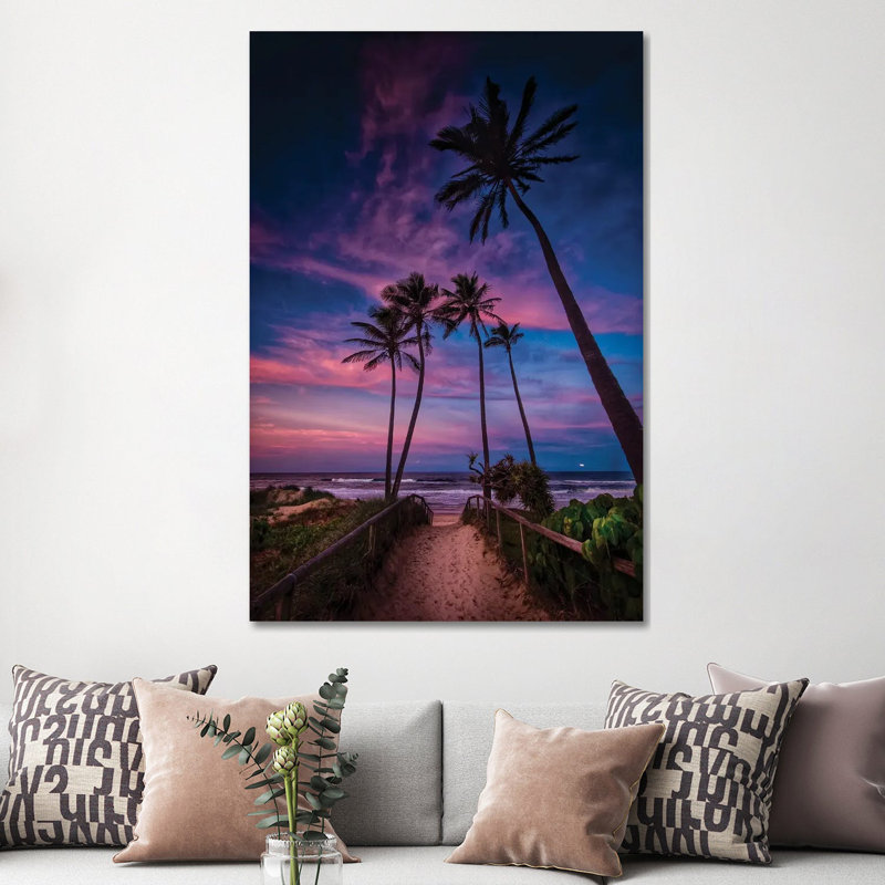Palm Tranquility 1 Piece Wall Art on Canvas, 101.6 cm H x 66.04 cm W, Wrapped Canvas