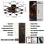 Ventilateur de plafond moderne de 22 pouces avec lumière DEL - ventilateur à 5 pales et luminaires cylindriques pour la chambre à coucher, le salon et la décoration intérieure