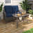 Chejuana Outdoor Wicker Loveseat with Table-1816579455