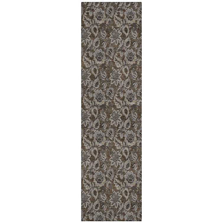 Flitwick Washable Floral Indoor / Outdoor Rug