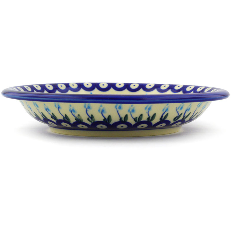 Floral Peacock Stoneware Pasta Bowl