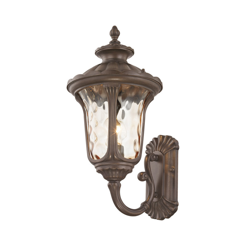 Applique murale d'extérieur à 3 ampoules Amiliano Imperial Bronze, H 18 po x l 9,5 po x P 11 po