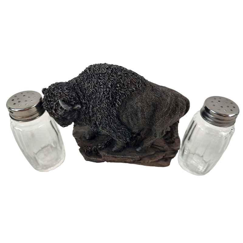 Ensemble de porte-shaker en polyrésine pour bisons d'Amérique du Nord