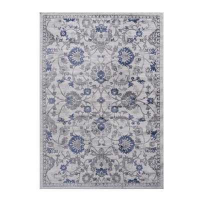 Bleu / argent / tapis 6X9, ne perd pas ses poils, tache, améliore le salon, la chambre à coucher, la salle à manger, le bureau personnel, idéal pour le bureau, la salle à manger