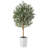 Adcock Artificial Olive Tree with Decorative Pot, UV Resistant Faux Olive Tree with Natural Trunk-1799478851-1799478850