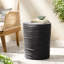 Table en béton léger 16 boules pour patio, noir, 16,04 po Profondeur, largeur et hauteur, table d'appoint décorative peu encombrante, largeur du produit, accessoire de patio 15,95