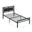 Structure de lit robuste en métal de style moderne et confortable, idéale pour toute chambre à coucher, sans sommier tapissier