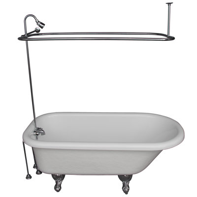 67 " L x 29.5 " W Freestanding and Mounting / Installation Required Soaking Acrylic Bathtub with Faucet