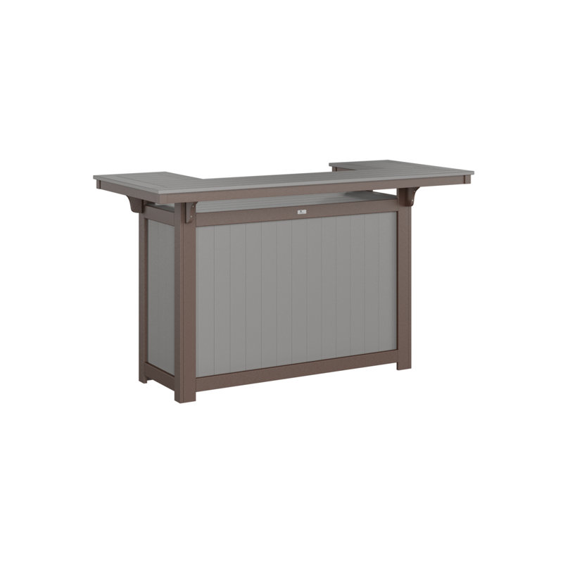 Berlin Gardens Outdoor Island, Chocolate Brown, Light Gray