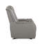 Fauteuil inclinable électrique oscillant en cuir gris Paylor-1207886729-1207886743