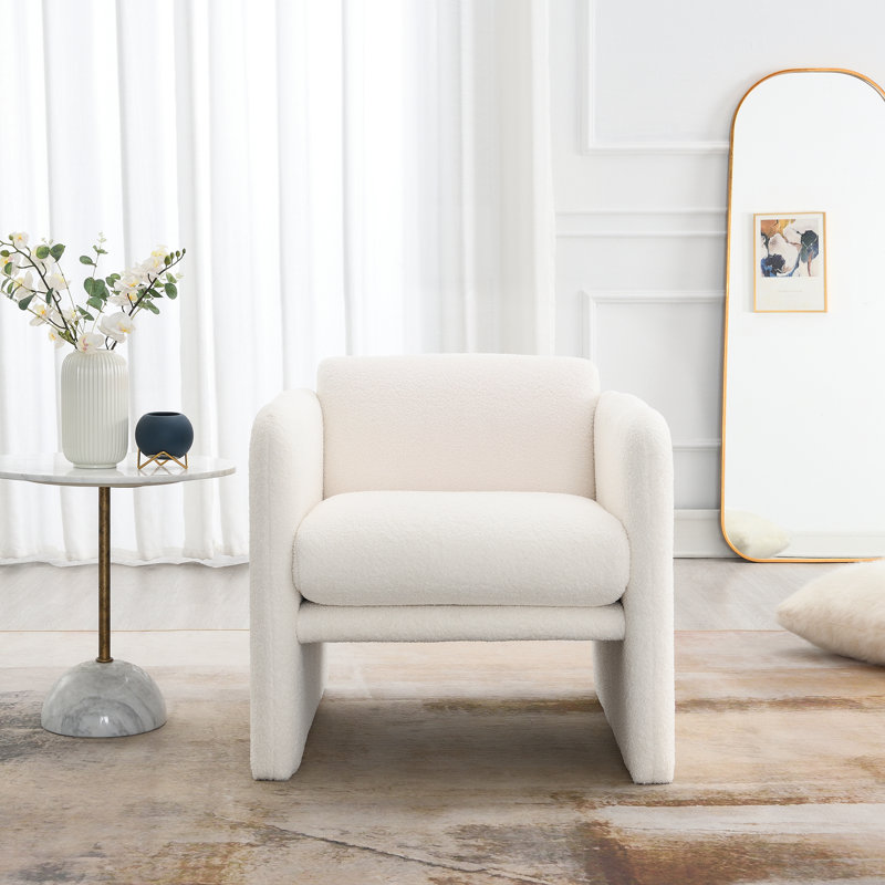 Zylah Upholstered Accent Chair, White