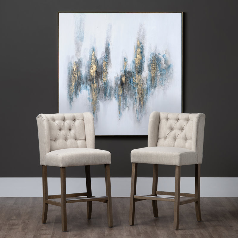 Set Of 2 Upholstered Counter Stools