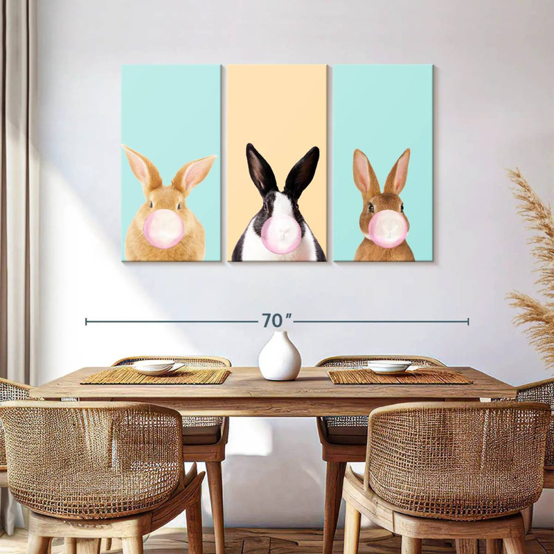 Brampt Funny Bunnies, 36" H x 57" W