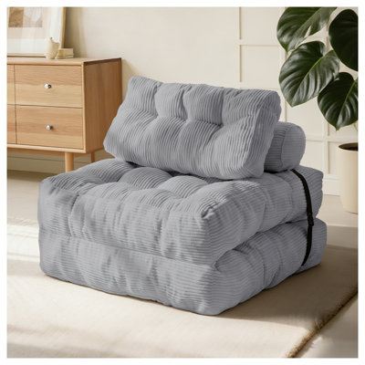 Canapé-lit pliant, canapé-lit, lit convertible et matelas portatif avec coussin et soutien lombaire dans un dortoir, chambre à coucher, appartement, bureau, emballage compressé