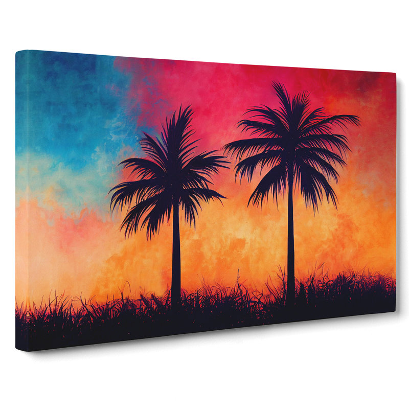Fearless Palm Trees - Wrapped Canvas, 50cm H x 76cm W x 3cm D