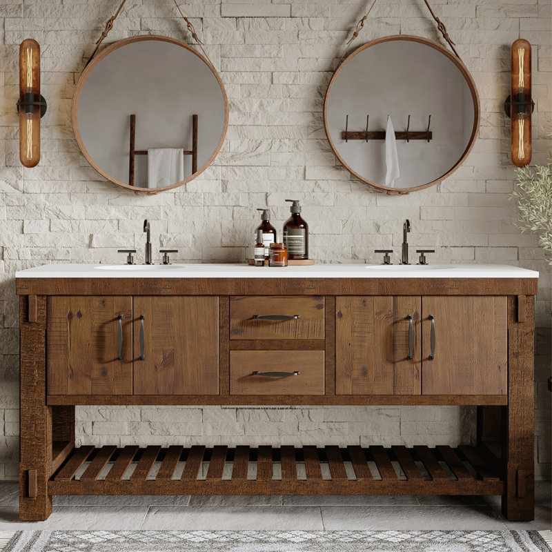 Bromley 72" Double Bathroom Vanity Set