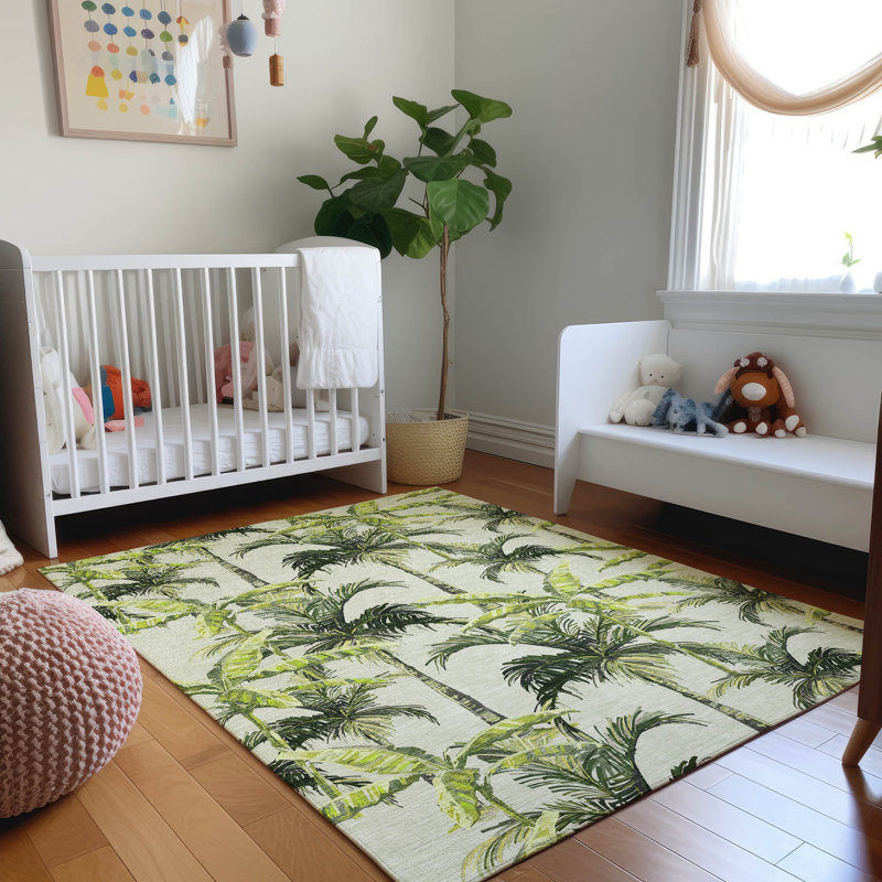 Tapis vert Cerrito AMF205 lavable à la machine de qualité supérieure, Rectangulaire 3 pi x 5 pi