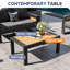 Table basse d'extérieur en aluminium pour patio