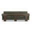 Canapé en chenille recyclé vert olive Elyn