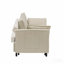 Canapé-lit modulaire en velours côtelé 54,30 po, causeuse avec lit escamotable pour le salon, canapé beige-1446649195