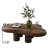 Babajide 48.4inch Cloud Shape Brown four leg Coffee Table, Solid Wood Coffee Table for Livingroom