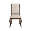 Ensemble de 2 chaises de salle à manger rembourrées en tissu crème, orge java-1181573863