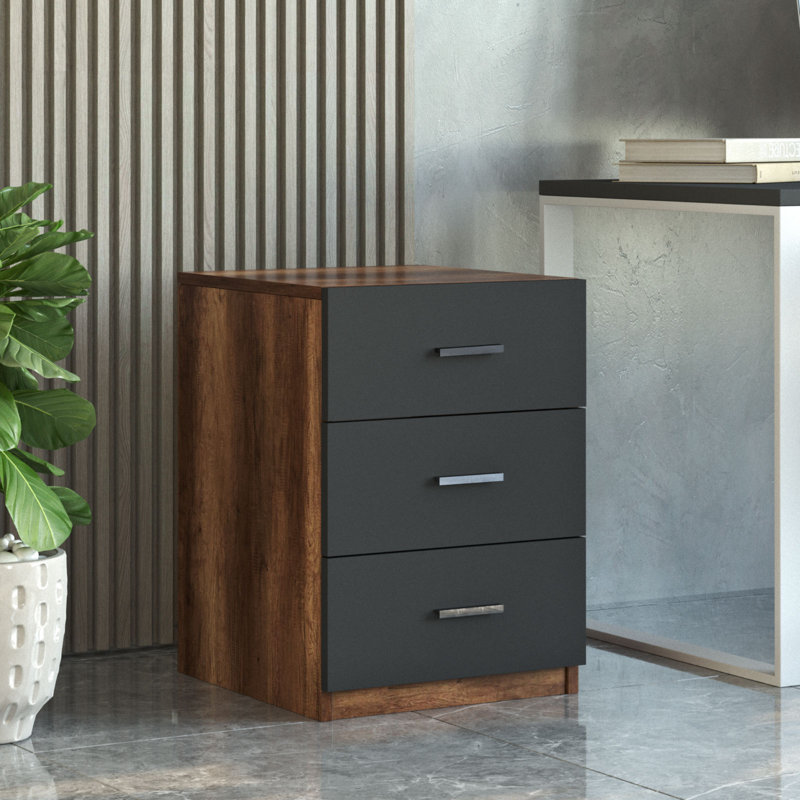 Burack 4 Piece Writing Desk Office Set, Baroque Anthracite
