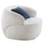 Fauteuil pivotant blanc pour petit espace - Accoudoirs confortables avec salon décoratif, chambre à coucher, espace club et-1043963471