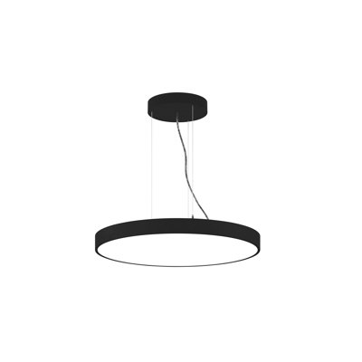Luminaire suspendu rond Jazz - l 24 po - direct / indirect - noir