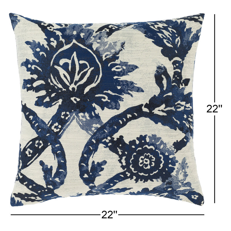 Oreiller carré Demariae, Polyester / Bourre en polyester, 22 po x 22 po