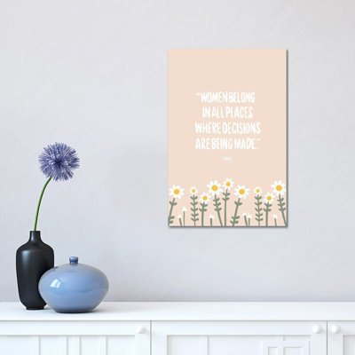 «Women Belong Quote», impression sur toile tendue