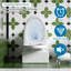 Toilette allongée une pièce ABRUZZO à fermeture en douceur 1,28 GPF avec hauteur confortable de 17 po ADA, chasse Vortex, siège à dégagement rapide, standard 12 po, blanc brillant