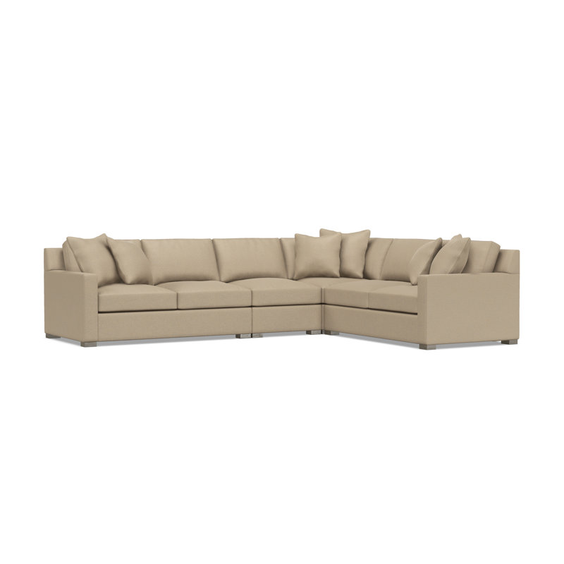 Kelsey Sectional, Beige/Tan Polyester