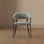 Chaise de salle à manger rembourrée en cuir Belle Stone