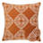Burnt Orange Damask Embroidered Throw Pillow