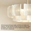Luminaire suspendu en fer forgé 39,37 po French Light Luxury - Abat-jour en acrylique doux pour la salle à manger-133575910