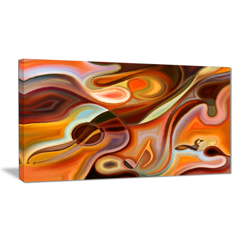 «Music Dreams Abstract», impression sur toile tendue, H 16 po x l 32 po x P 1 po