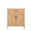 Meuble-lavabo avec lavabo en céramique, 2 portes et tablette réglable