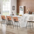 Chelsea Mid-Century Swivel Bar Stool With PU Leather Seat