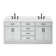 Tidworth 72'' Solid Wood Double Bathroom Vanity with 1.5'' White Quartz Top, Rectangular Sinks