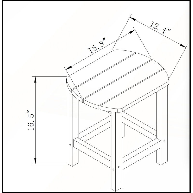 Table d'appoint carrée Adirondack pour extérieur, table de patio, table de bout en PEHD pour jardin, terrasse, piscine, porche ou pelouse